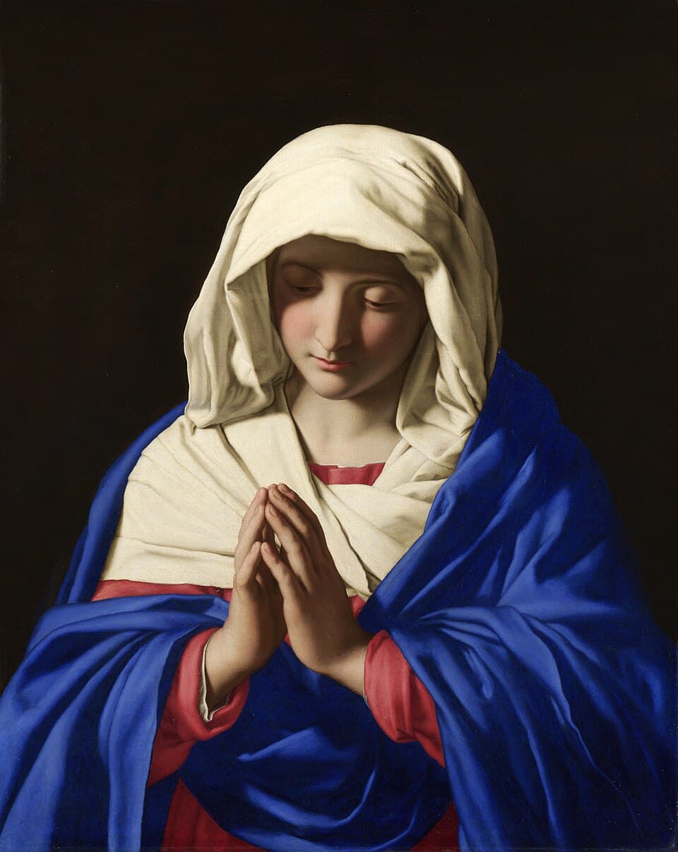 A Virgem em oração, pintura de Sassoferrato